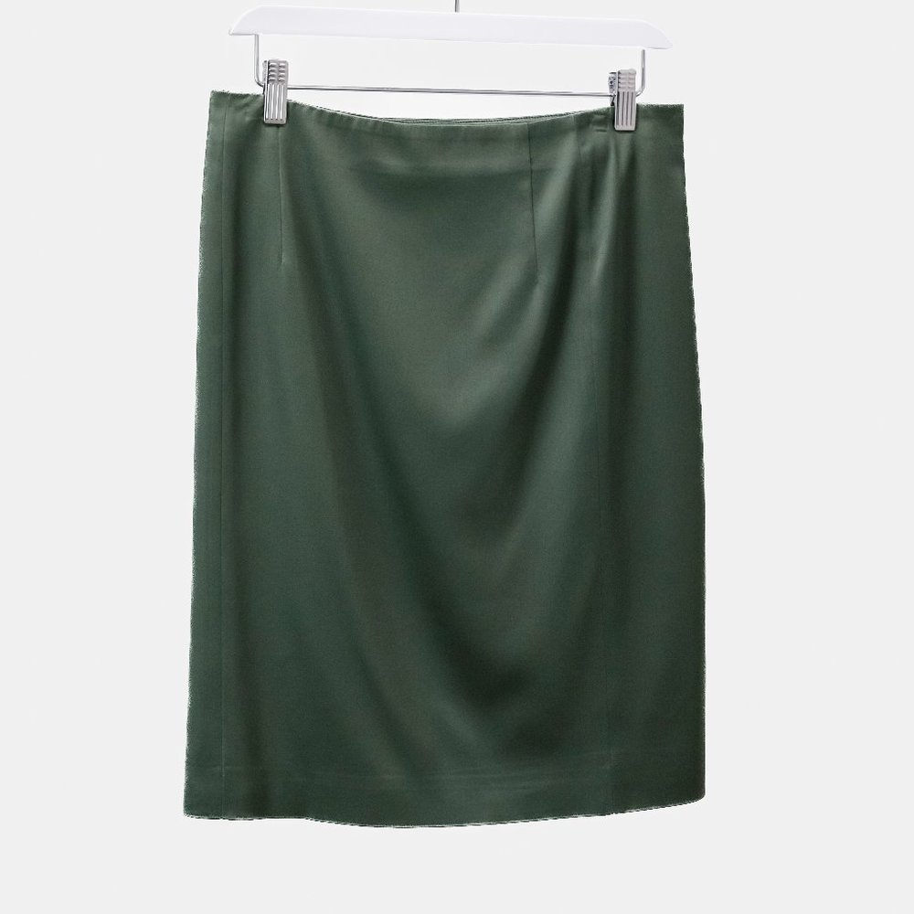 Acne Studios Green Satin Skirt